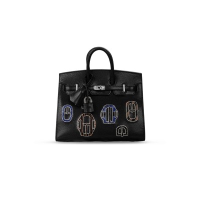HERMÈS MASTER BIRKIN 20 BOUCLERICE MODERNE CASAQUE CHEVRE BLACK (20*17*11cm)